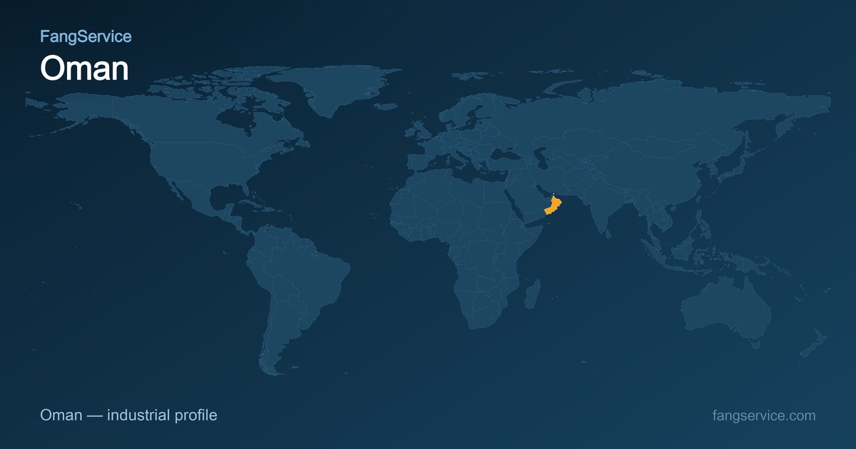 Oman on the world map