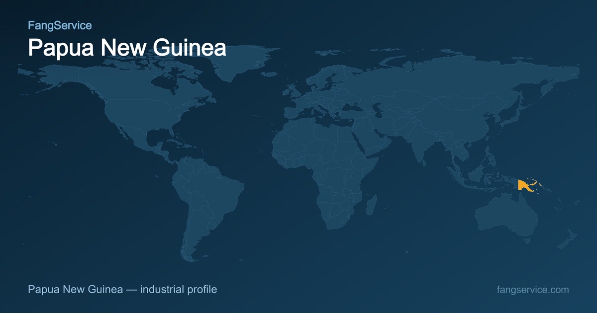 Papua New Guinea on the world map