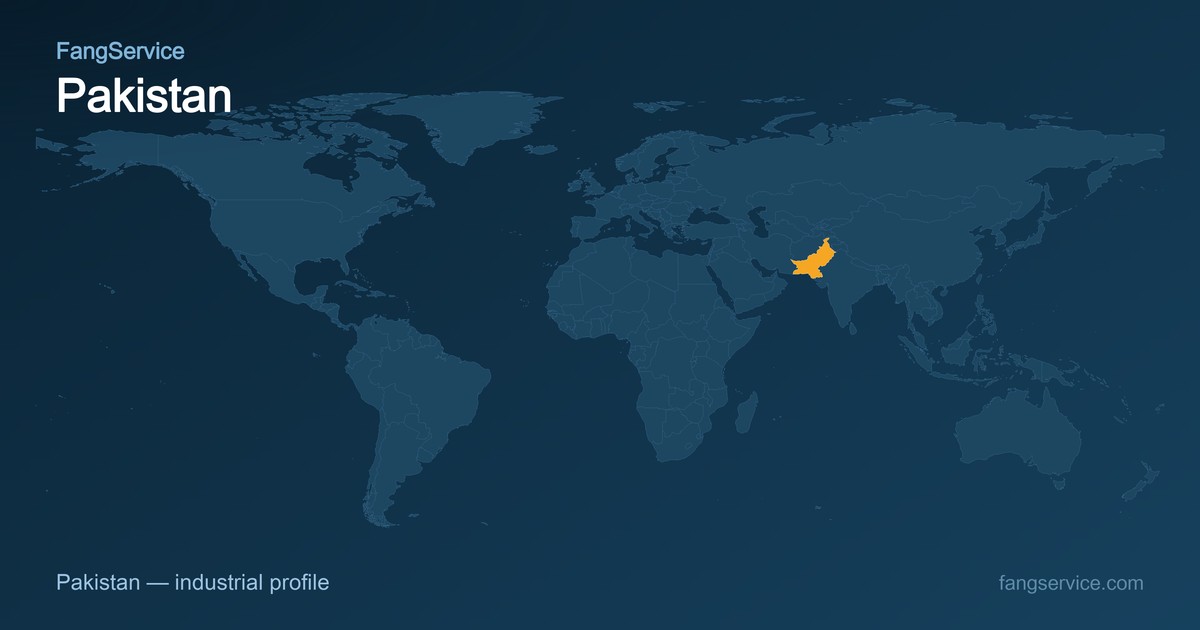Pakistan on the world map