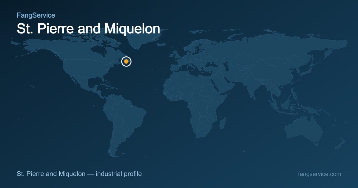 St. Pierre and Miquelon on the world map