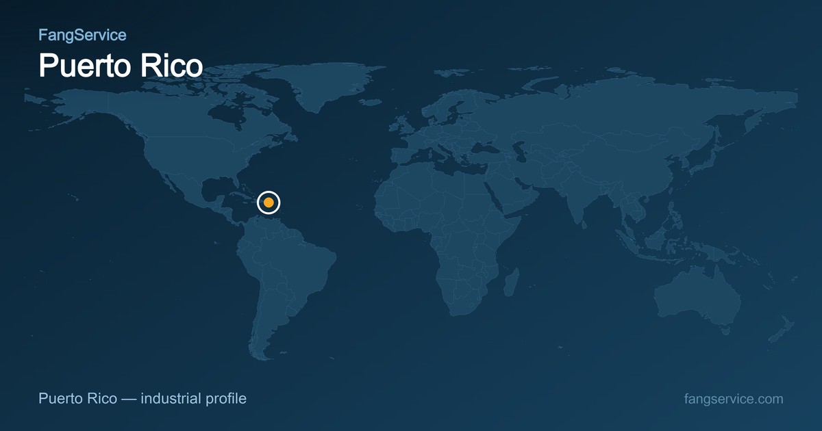 Puerto Rico on the world map