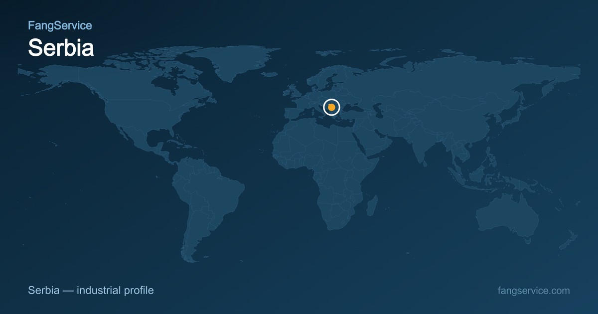 Serbia on the world map