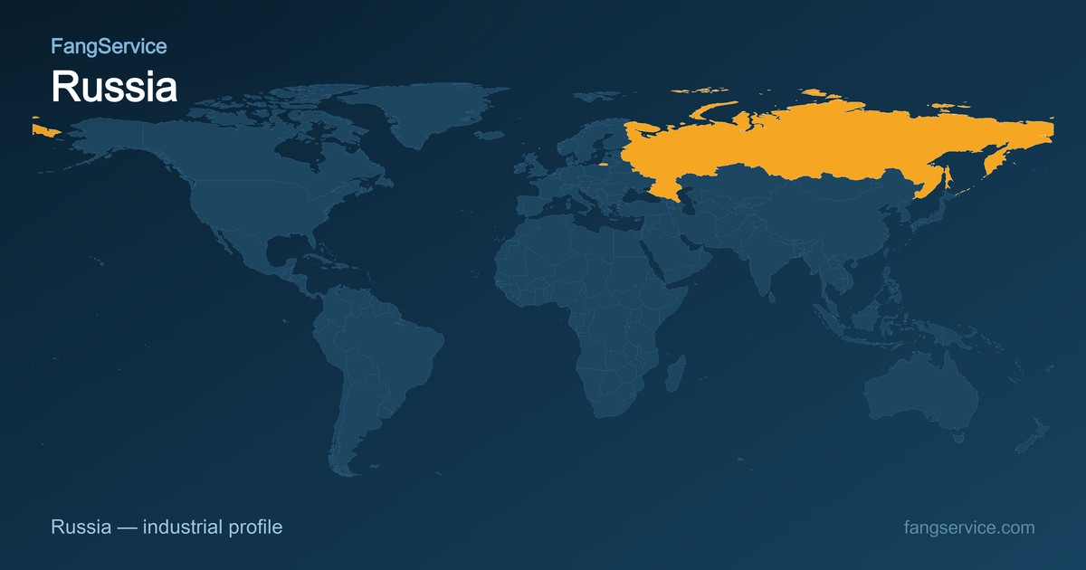 Russia on the world map