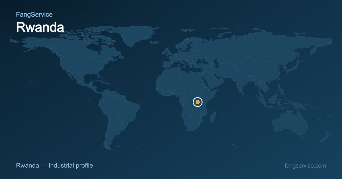 Rwanda on the world map