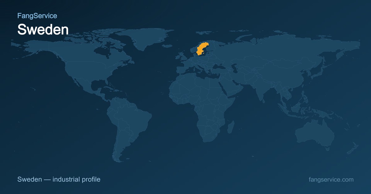 Sweden on the world map