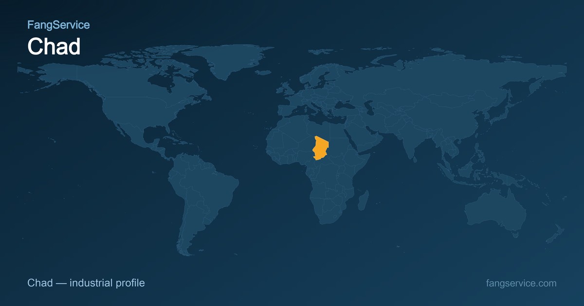 Chad on the world map