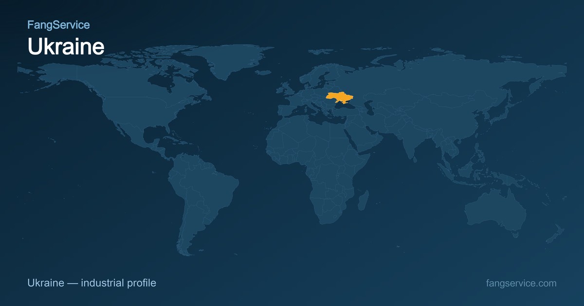 Ukraine on the world map