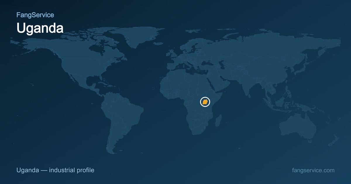 Uganda on the world map