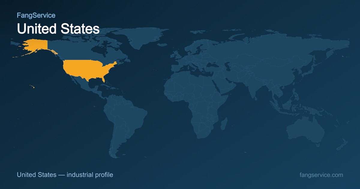 United States on the world map