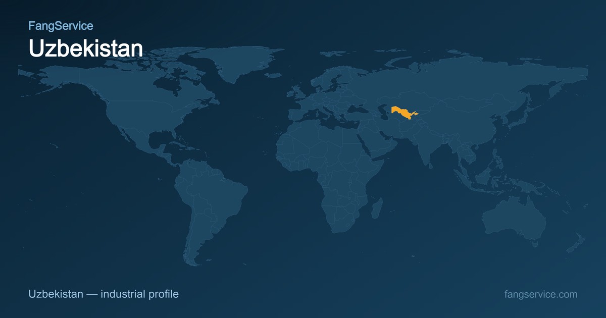 Uzbekistan on the world map
