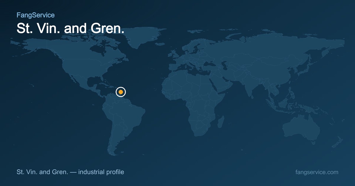 St. Vin. and Gren. on the world map