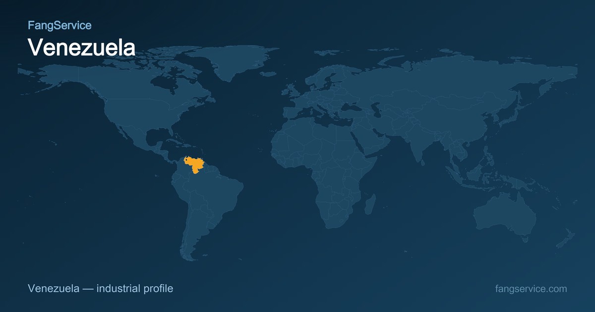 Venezuela on the world map
