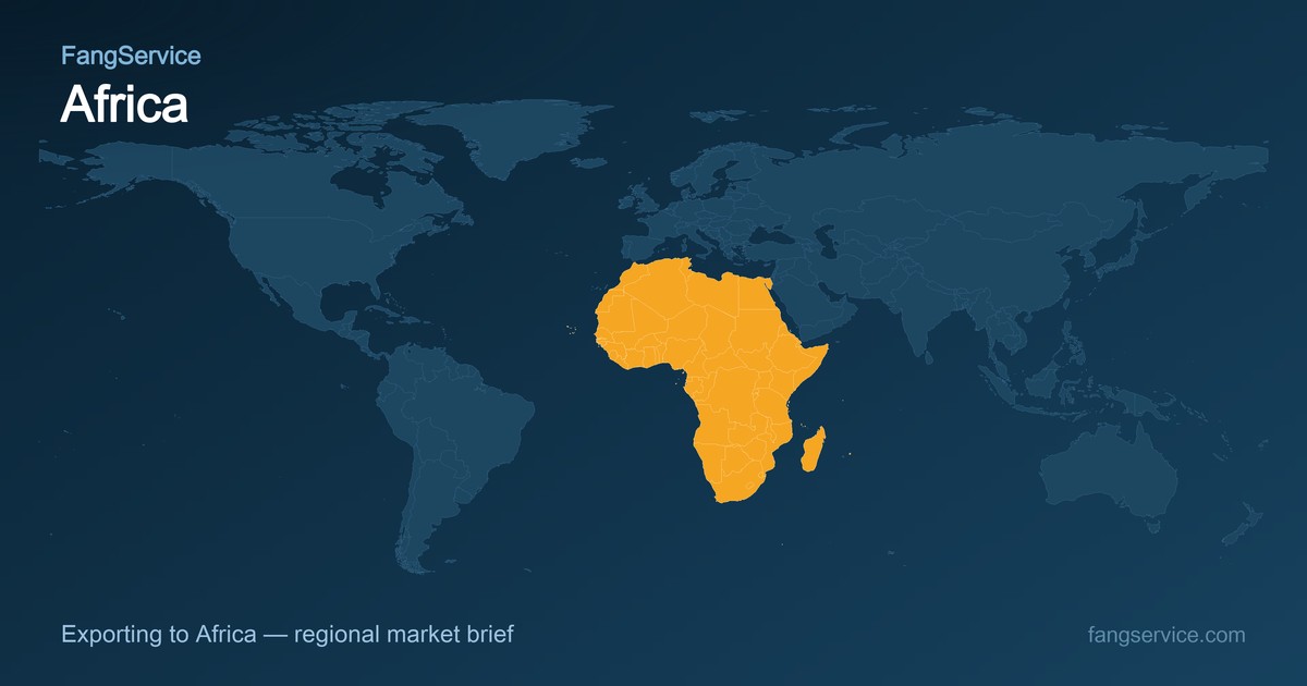 Africa on the world map