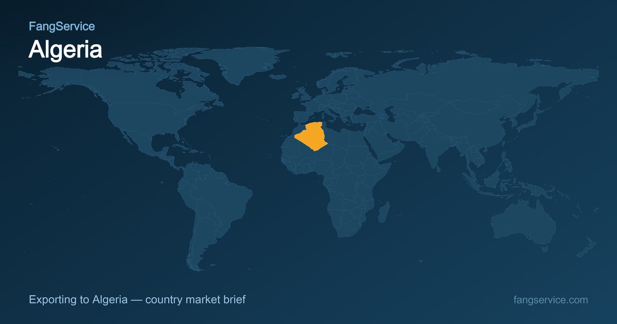 Algeria on the world map