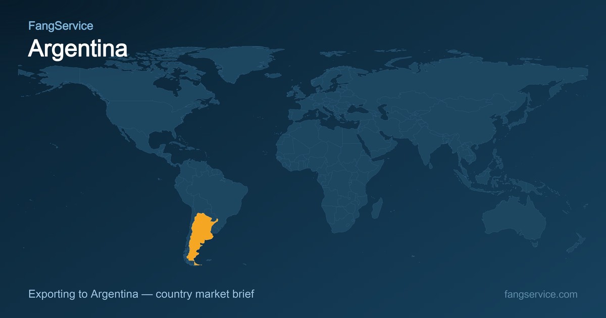 Argentina on the world map