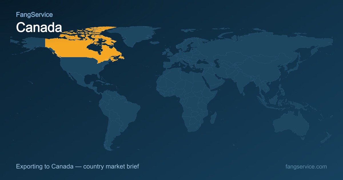 Canada on the world map