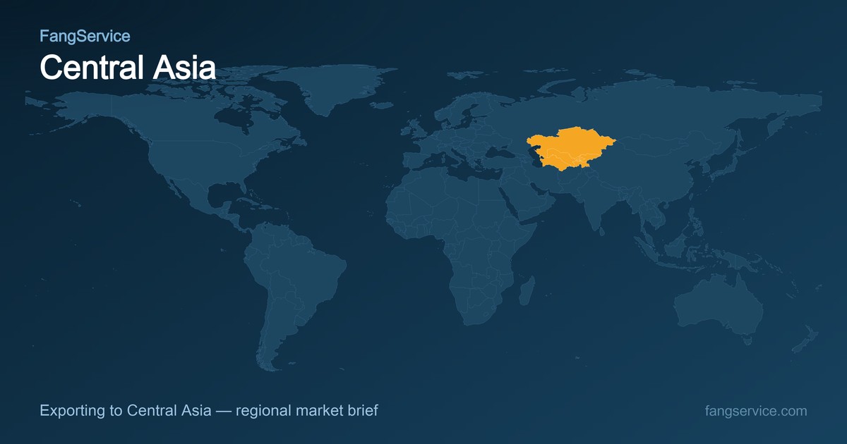 Central Asia on the world map