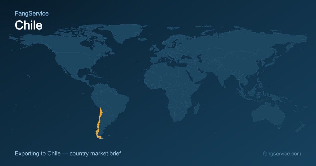 Chile on the world map