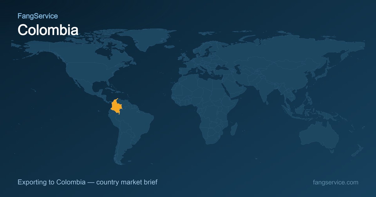 Colombia on the world map