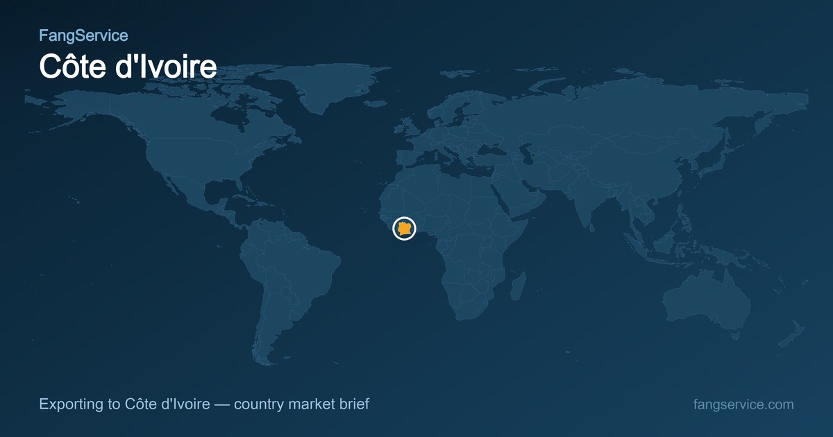 Côte d'Ivoire on the world map
