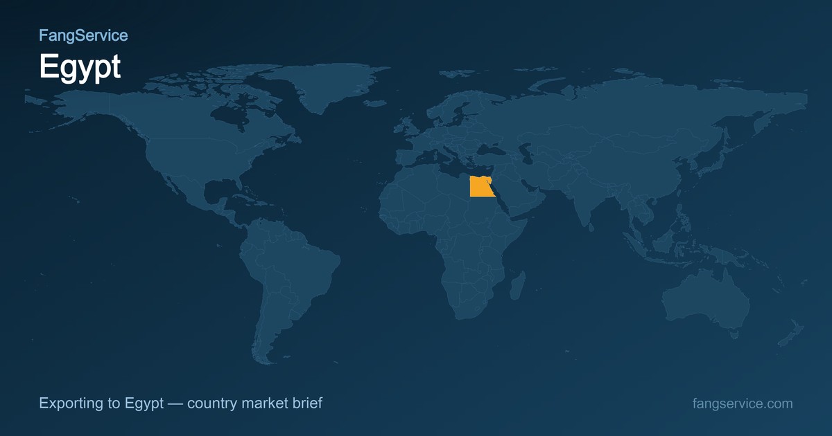Egypt on the world map