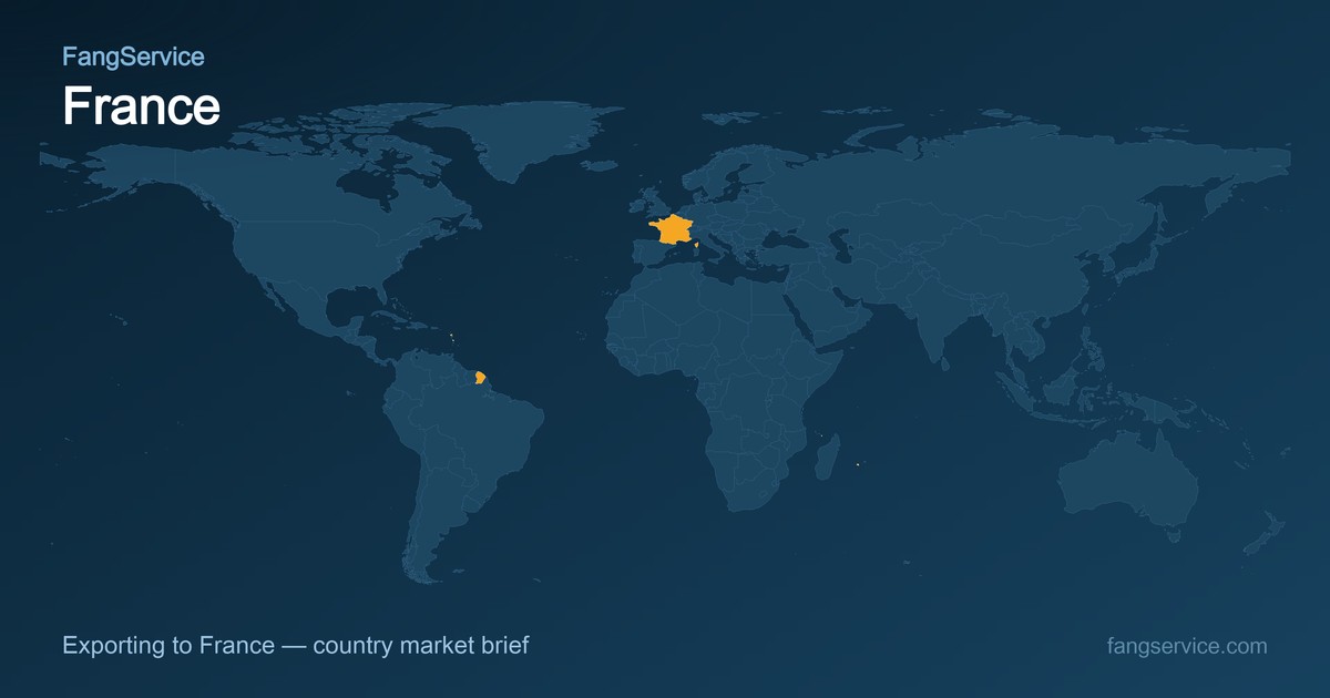 France on the world map