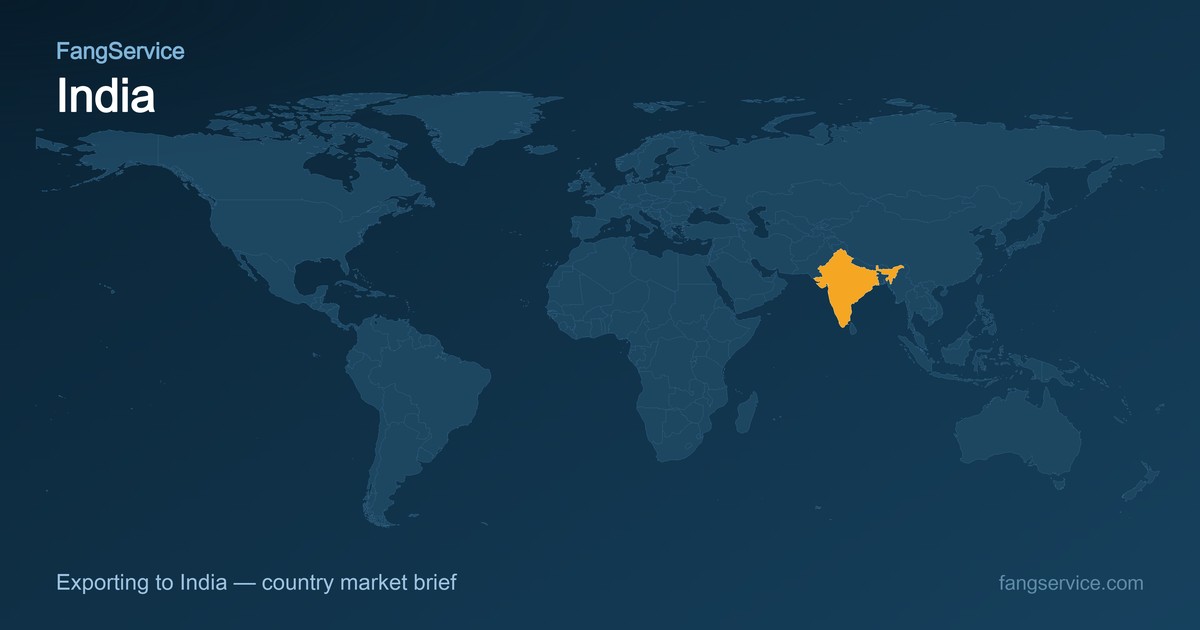 India on the world map