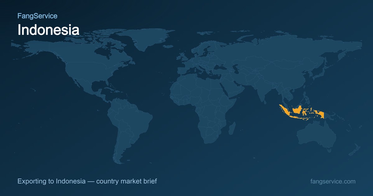 Indonesia on the world map