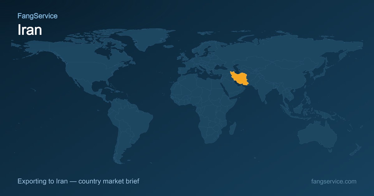 Iran on the world map