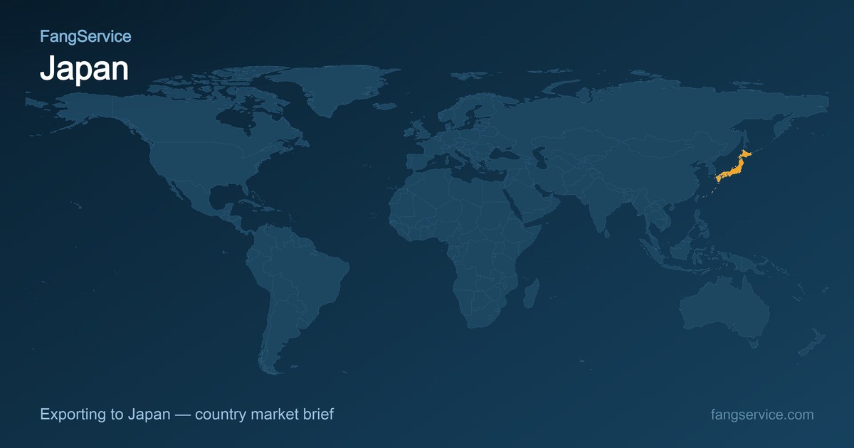 Japan on the world map