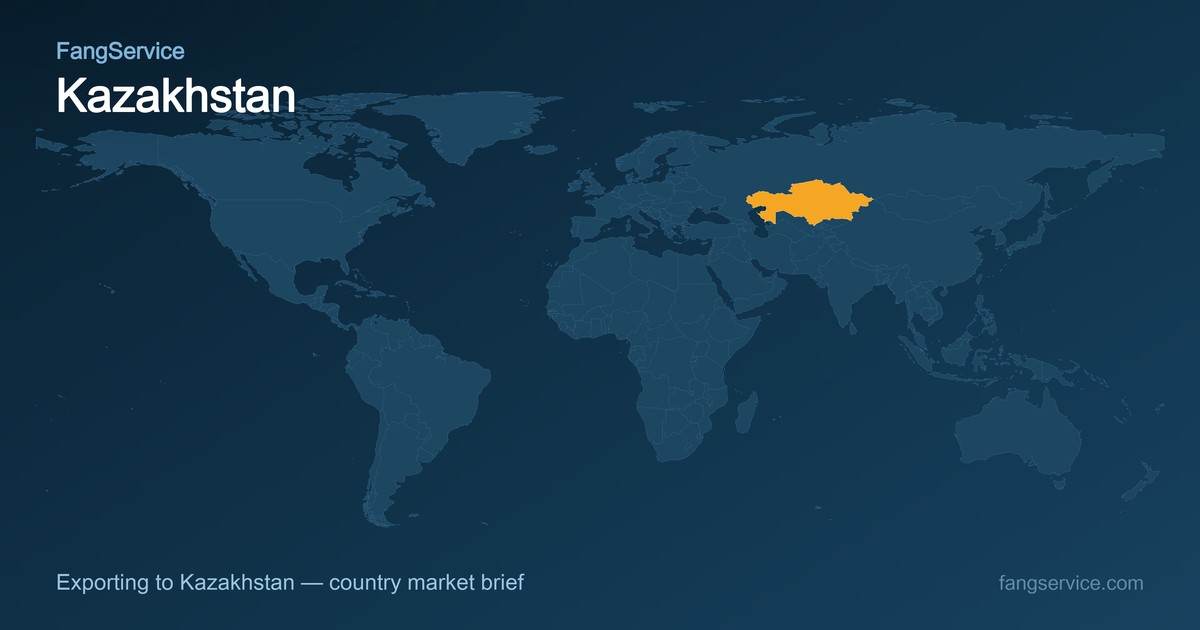 Kazakhstan on the world map
