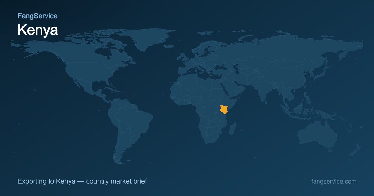 Kenya on the world map