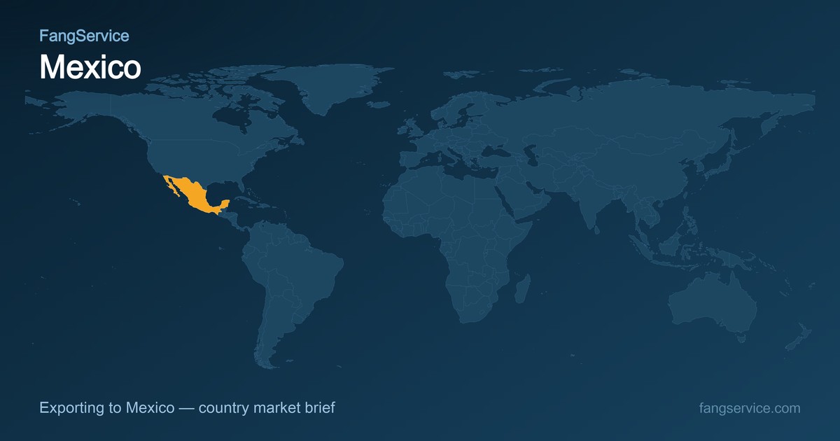 Mexico on the world map