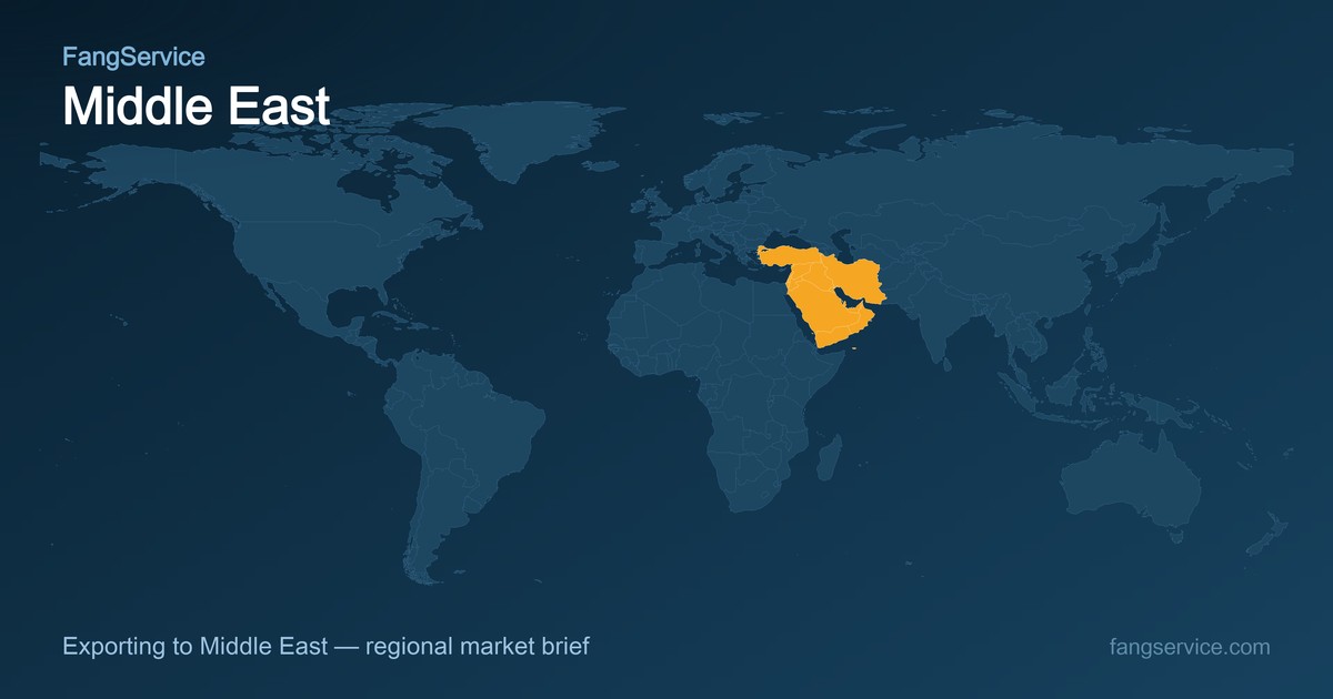 Middle East on the world map