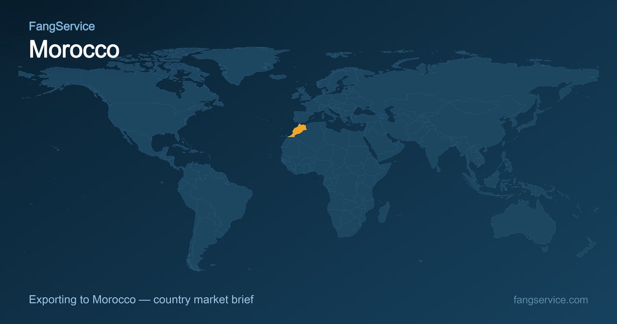 Morocco on the world map