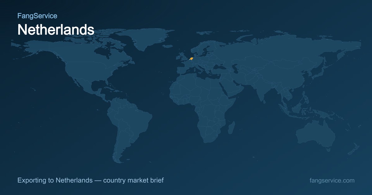 Netherlands on the world map