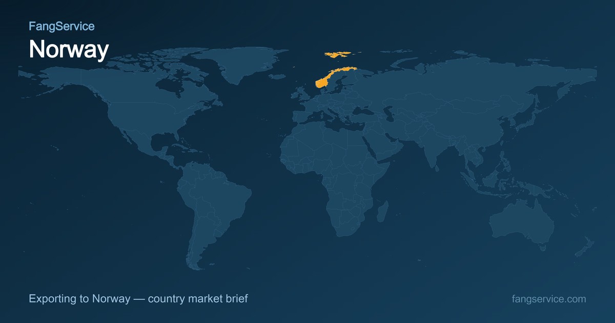 Norway on the world map