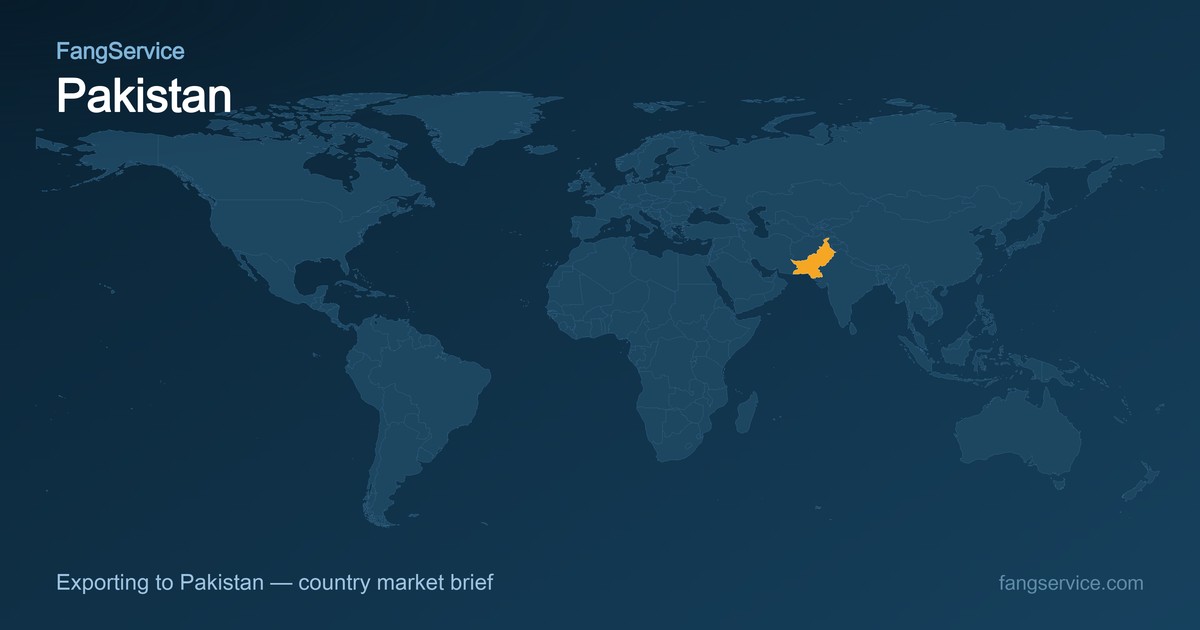 Pakistan on the world map
