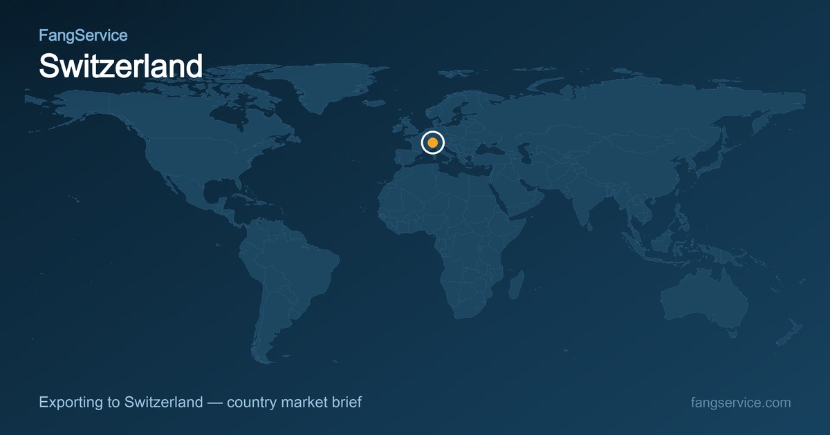 Switzerland on the world map