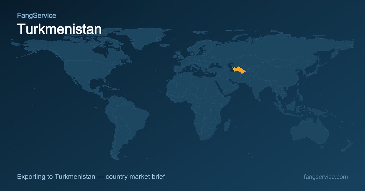 Turkmenistan on the world map