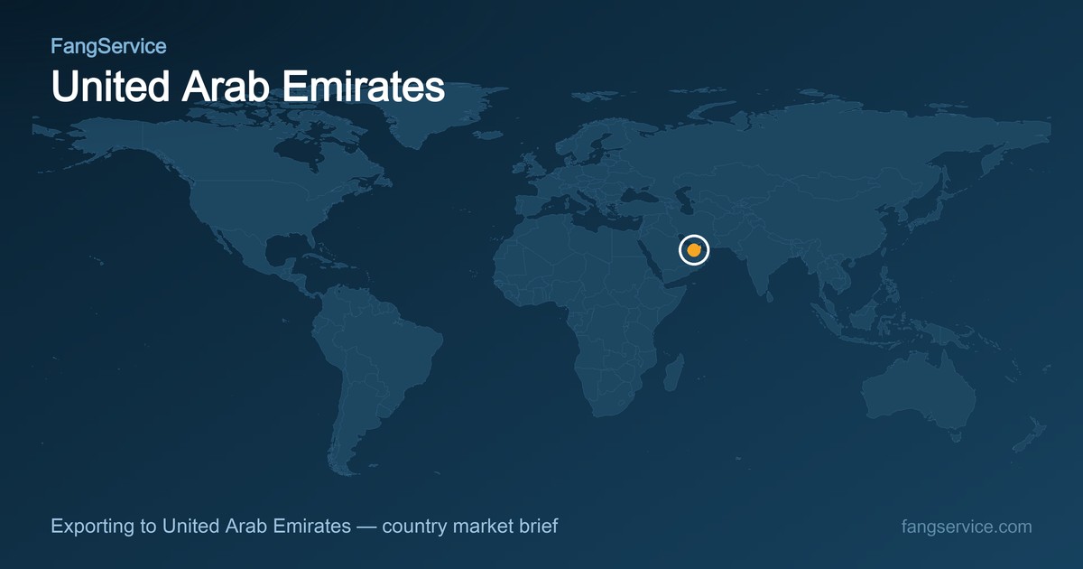 United Arab Emirates on the world map