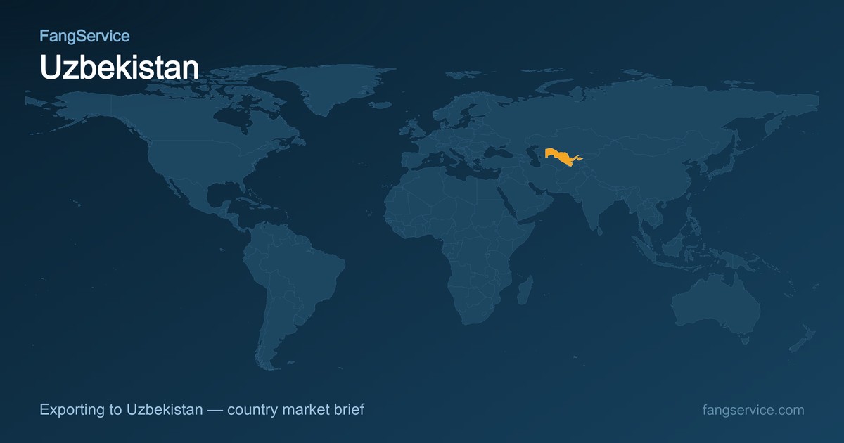 Uzbekistan on the world map