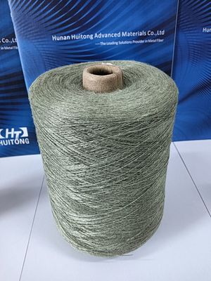 防靜導電阻燃 10s/2 60% 不鏽鋼纖維帶 40% 芳綸混紡紗