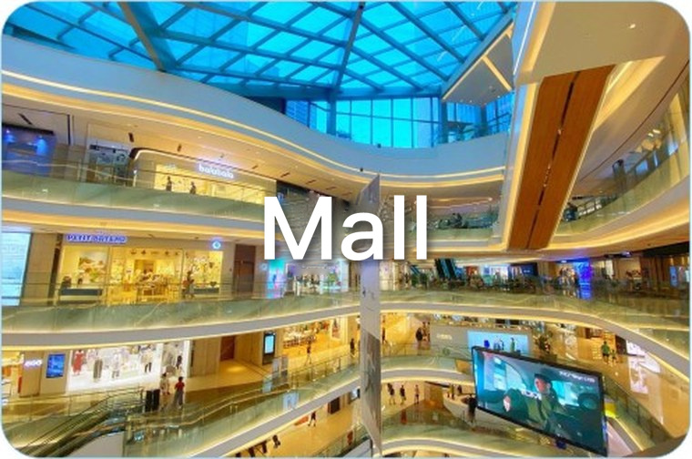 Shopping mall distribution room